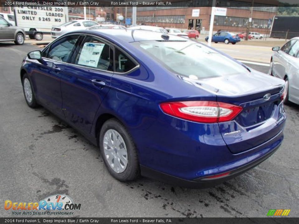 2014 Ford Fusion S Deep Impact Blue / Earth Gray Photo #6
