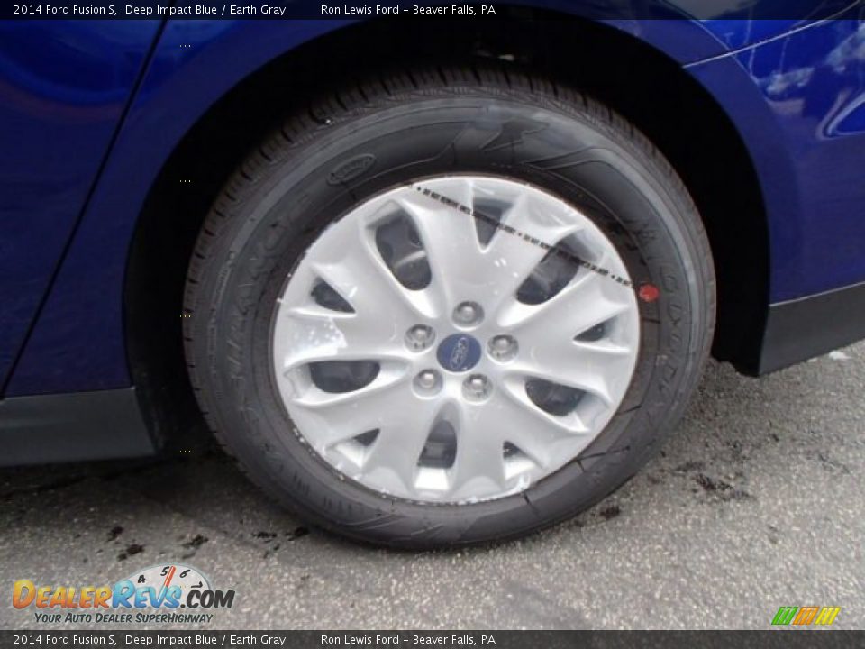2014 Ford Fusion S Deep Impact Blue / Earth Gray Photo #9