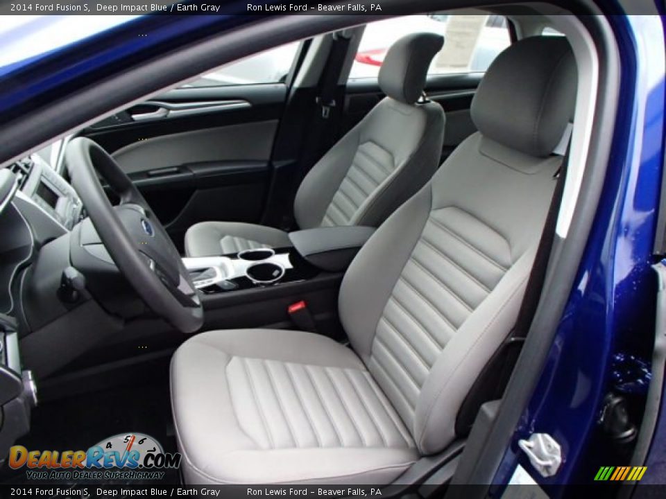 2014 Ford Fusion S Deep Impact Blue / Earth Gray Photo #10