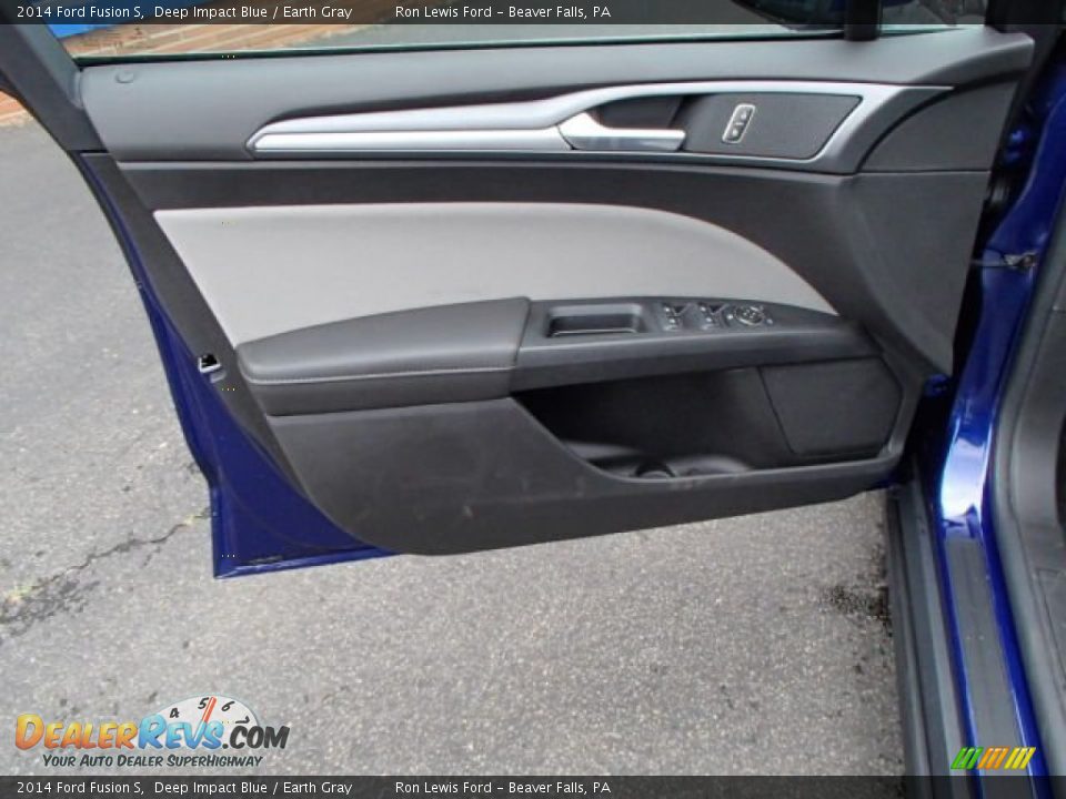 2014 Ford Fusion S Deep Impact Blue / Earth Gray Photo #11