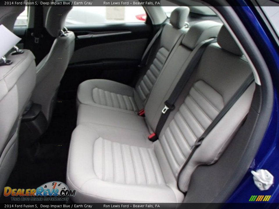 2014 Ford Fusion S Deep Impact Blue / Earth Gray Photo #12