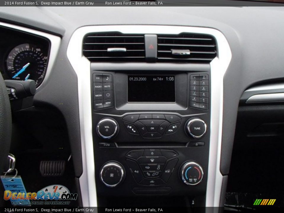 2014 Ford Fusion S Deep Impact Blue / Earth Gray Photo #15