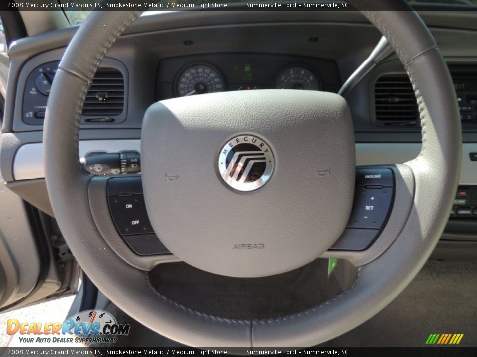 2008 Mercury Grand Marquis LS Smokestone Metallic / Medium Light Stone Photo #20