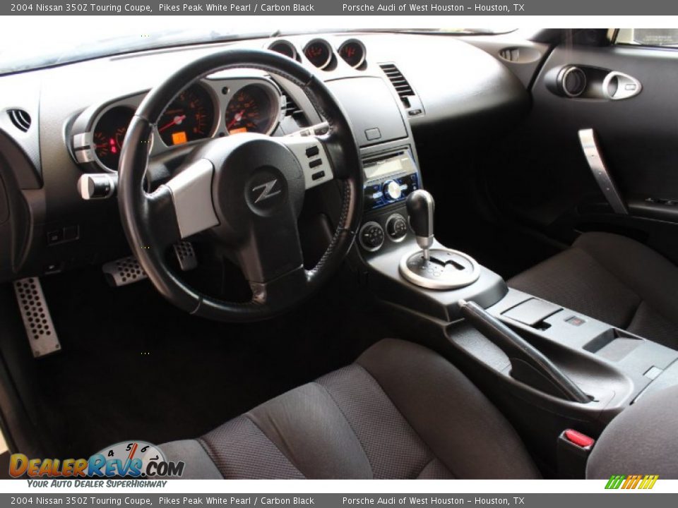 2004 Nissan 350Z Touring Coupe Pikes Peak White Pearl / Carbon Black Photo #13