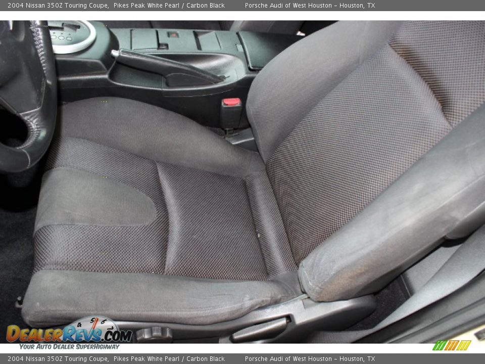 2004 Nissan 350Z Touring Coupe Pikes Peak White Pearl / Carbon Black Photo #14