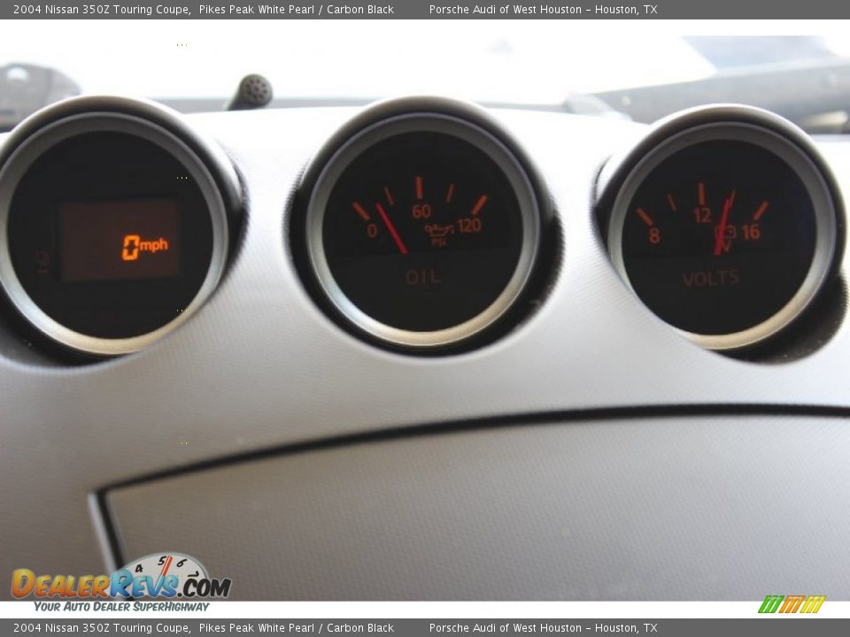 2004 Nissan 350Z Touring Coupe Pikes Peak White Pearl / Carbon Black Photo #19