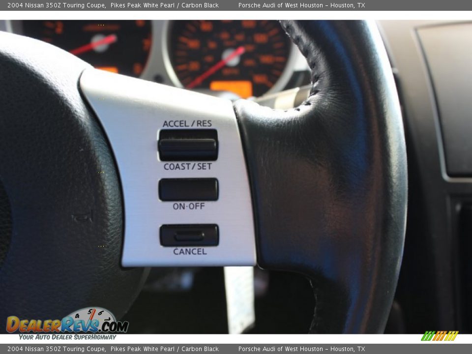 2004 Nissan 350Z Touring Coupe Pikes Peak White Pearl / Carbon Black Photo #23