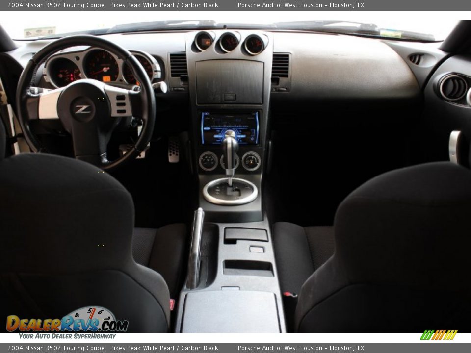 2004 Nissan 350Z Touring Coupe Pikes Peak White Pearl / Carbon Black Photo #25
