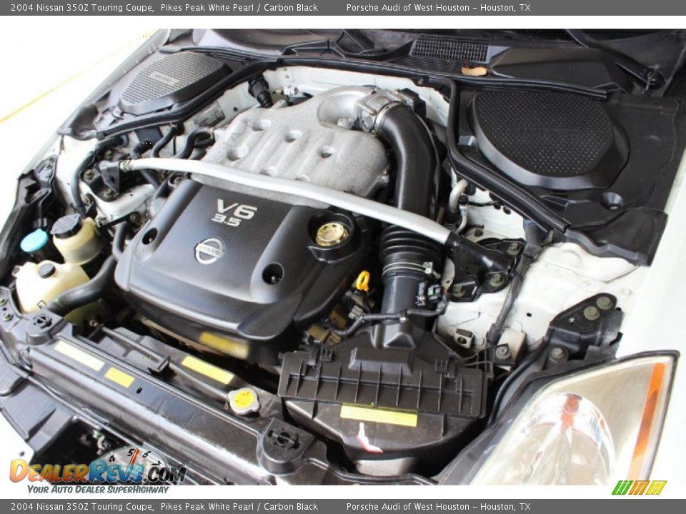 2004 Nissan 350Z Touring Coupe Pikes Peak White Pearl / Carbon Black Photo #32