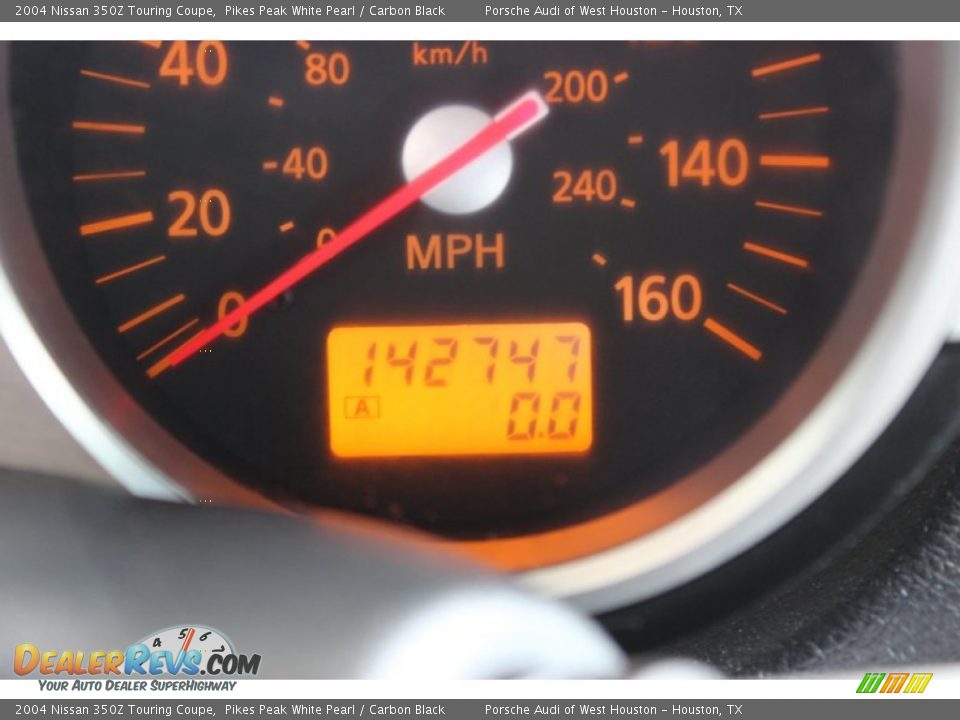 2004 Nissan 350Z Touring Coupe Pikes Peak White Pearl / Carbon Black Photo #34