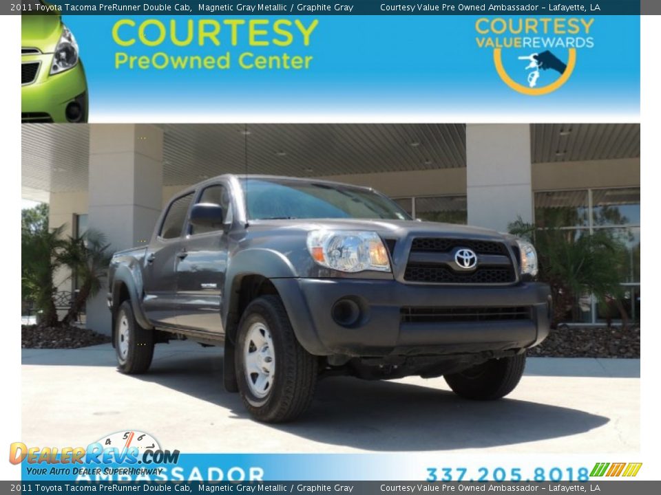 2011 Toyota Tacoma PreRunner Double Cab Magnetic Gray Metallic / Graphite Gray Photo #1