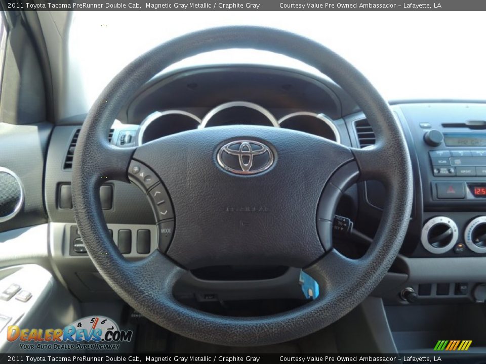2011 Toyota Tacoma PreRunner Double Cab Magnetic Gray Metallic / Graphite Gray Photo #14