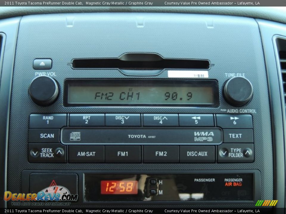2011 Toyota Tacoma PreRunner Double Cab Magnetic Gray Metallic / Graphite Gray Photo #16