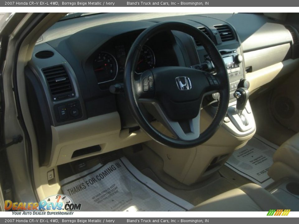 2007 Honda CR-V EX-L 4WD Borrego Beige Metallic / Ivory Photo #17