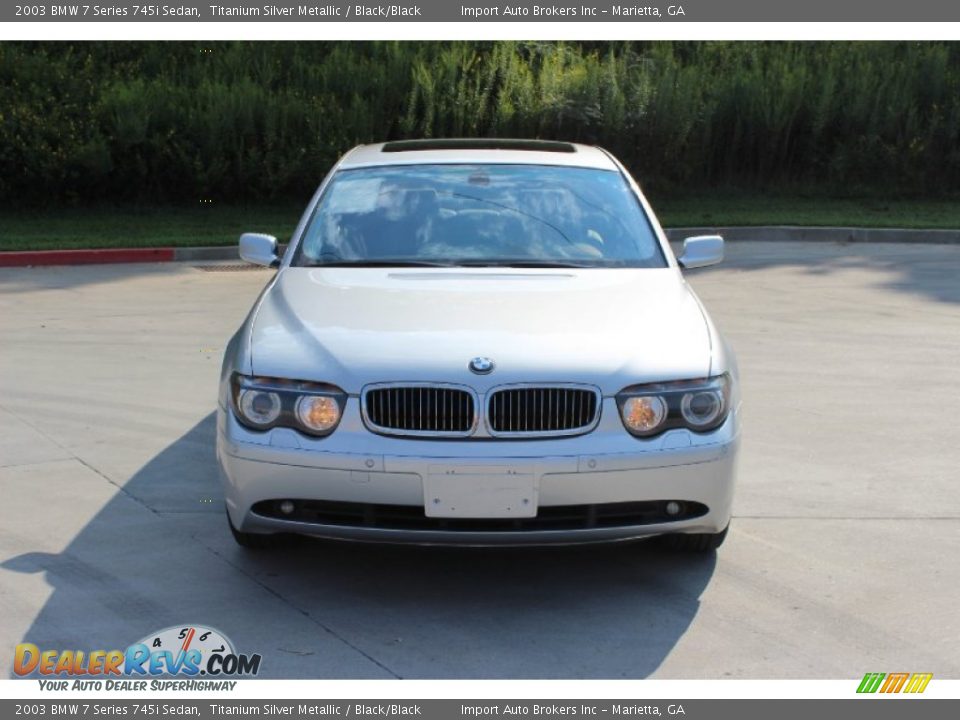 2003 BMW 7 Series 745i Sedan Titanium Silver Metallic / Black/Black Photo #5