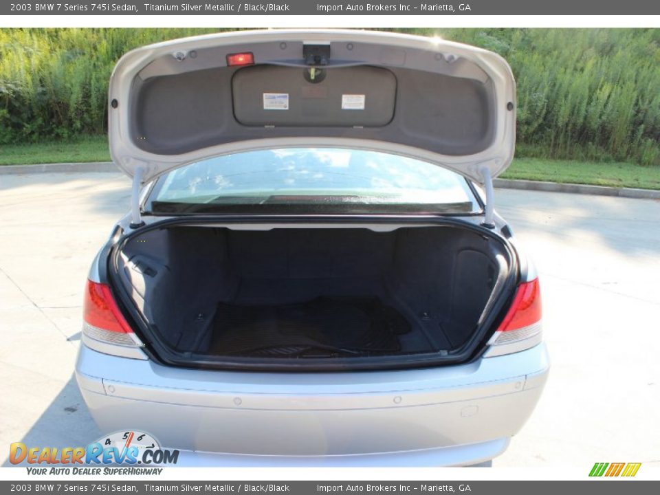 2003 BMW 7 Series 745i Sedan Titanium Silver Metallic / Black/Black Photo #15