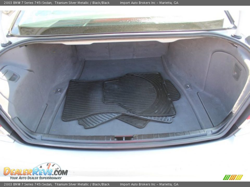 2003 BMW 7 Series 745i Sedan Titanium Silver Metallic / Black/Black Photo #16