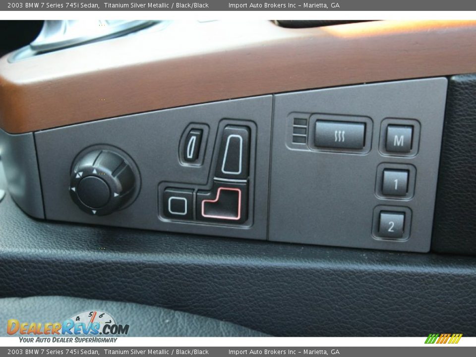 2003 BMW 7 Series 745i Sedan Titanium Silver Metallic / Black/Black Photo #19
