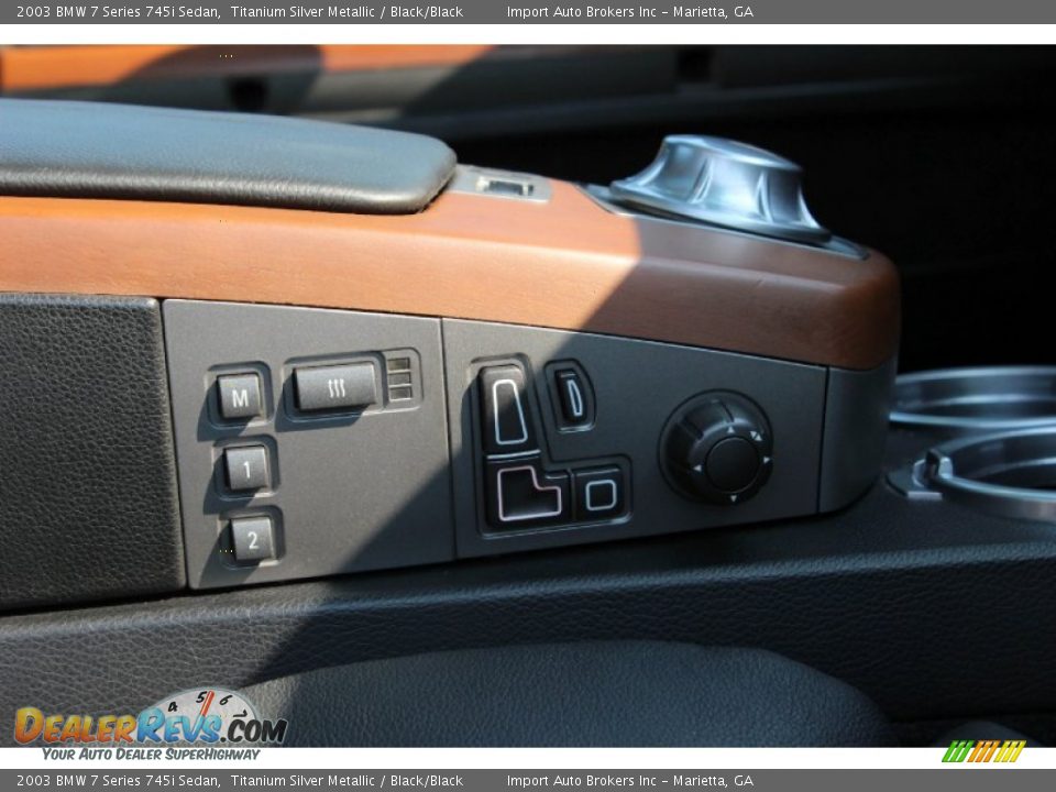 2003 BMW 7 Series 745i Sedan Titanium Silver Metallic / Black/Black Photo #23