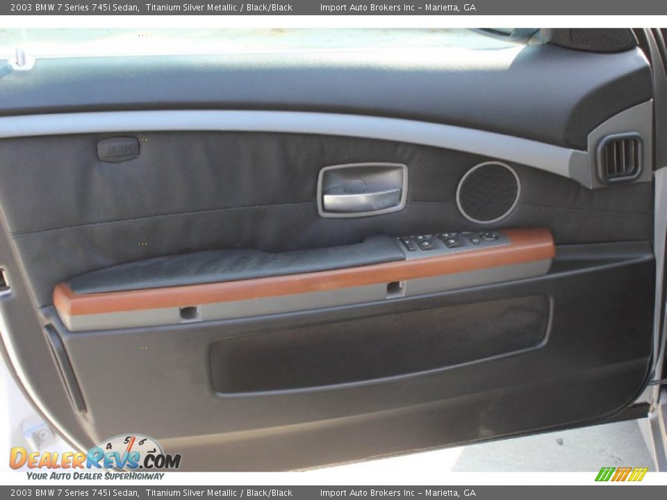 2003 BMW 7 Series 745i Sedan Titanium Silver Metallic / Black/Black Photo #24