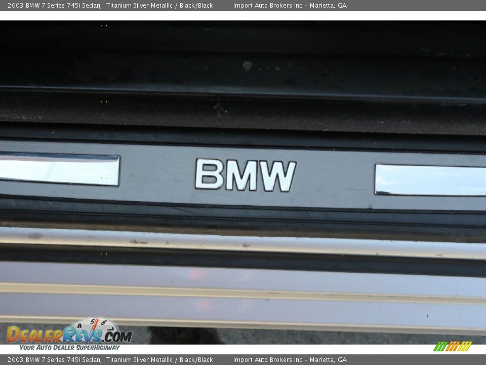 2003 BMW 7 Series 745i Sedan Titanium Silver Metallic / Black/Black Photo #27