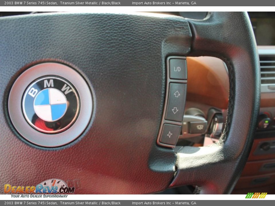2003 BMW 7 Series 745i Sedan Titanium Silver Metallic / Black/Black Photo #29