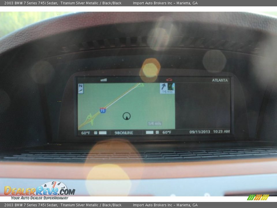 2003 BMW 7 Series 745i Sedan Titanium Silver Metallic / Black/Black Photo #31