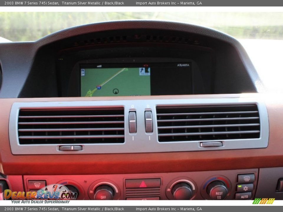 2003 BMW 7 Series 745i Sedan Titanium Silver Metallic / Black/Black Photo #32