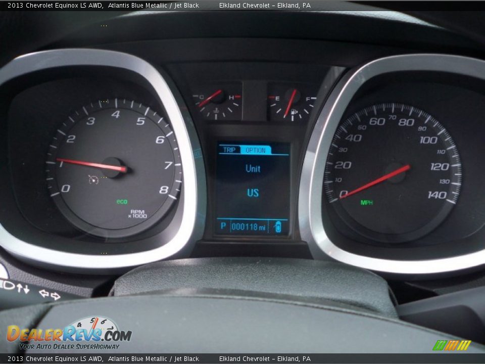 2013 Chevrolet Equinox LS AWD Atlantis Blue Metallic / Jet Black Photo #27