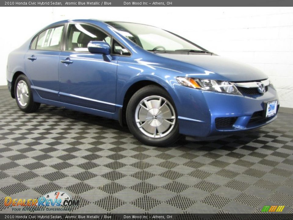 2010 Honda Civic Hybrid Sedan Atomic Blue Metallic / Blue Photo #1