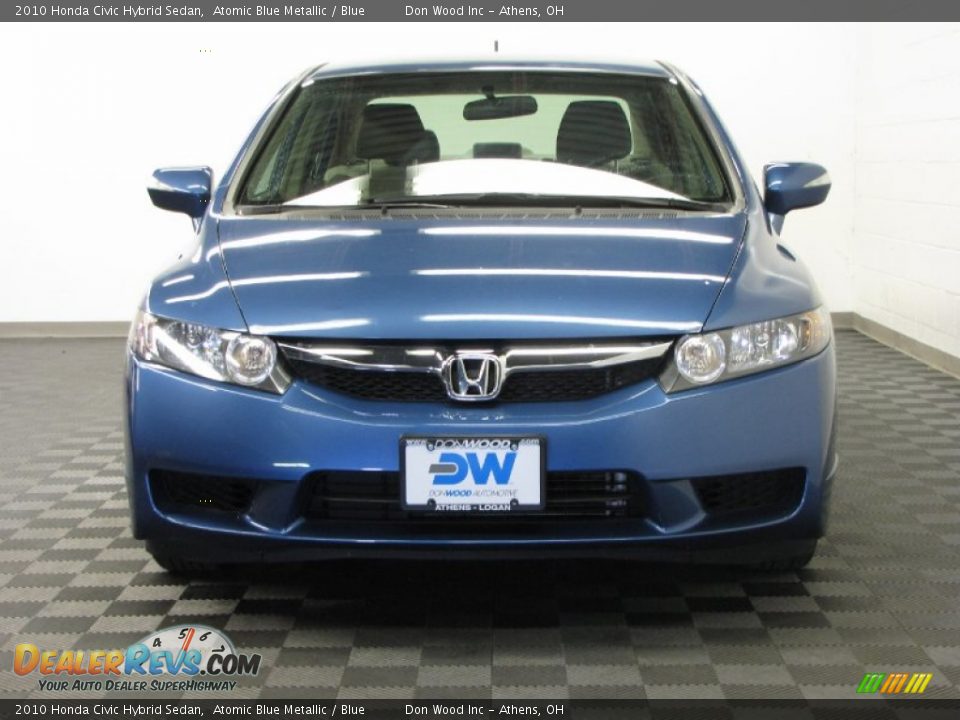 2010 Honda Civic Hybrid Sedan Atomic Blue Metallic / Blue Photo #2