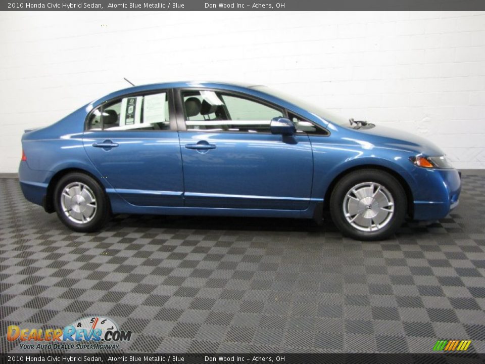 2010 Honda Civic Hybrid Sedan Atomic Blue Metallic / Blue Photo #3