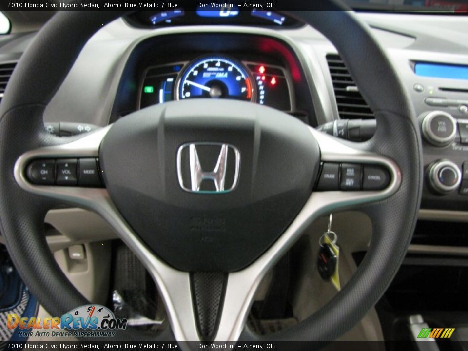 2010 Honda Civic Hybrid Sedan Atomic Blue Metallic / Blue Photo #15