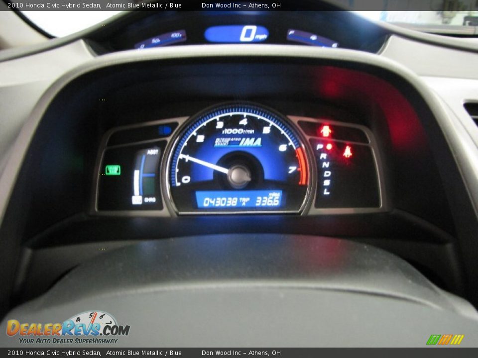 2010 Honda Civic Hybrid Sedan Atomic Blue Metallic / Blue Photo #20
