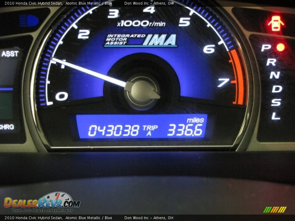 2010 Honda Civic Hybrid Sedan Atomic Blue Metallic / Blue Photo #21