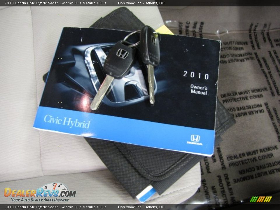 2010 Honda Civic Hybrid Sedan Atomic Blue Metallic / Blue Photo #28