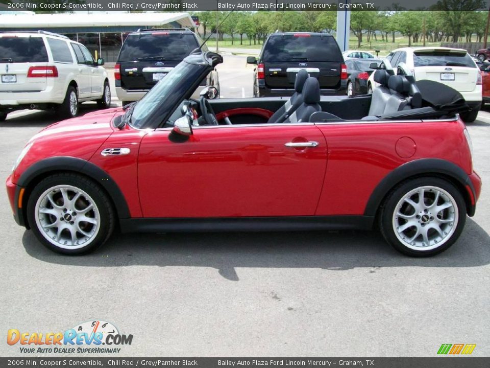 2006 Mini Cooper S Convertible Chili Red / Grey/Panther Black Photo #2