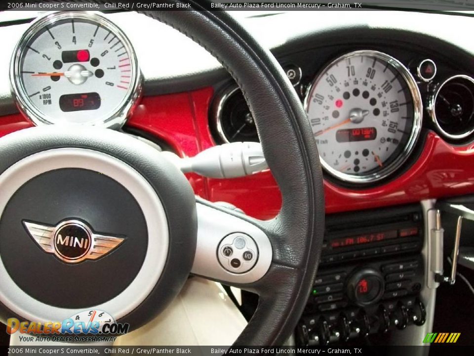 2006 Mini Cooper S Convertible Chili Red / Grey/Panther Black Photo #3