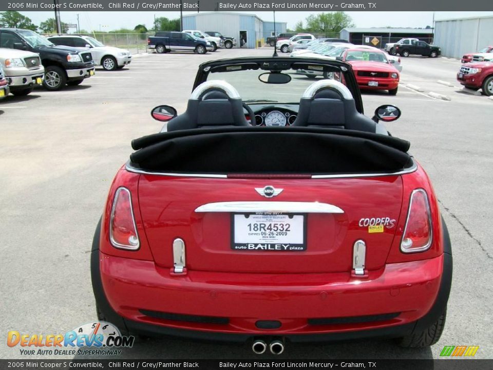 2006 Mini Cooper S Convertible Chili Red / Grey/Panther Black Photo #5