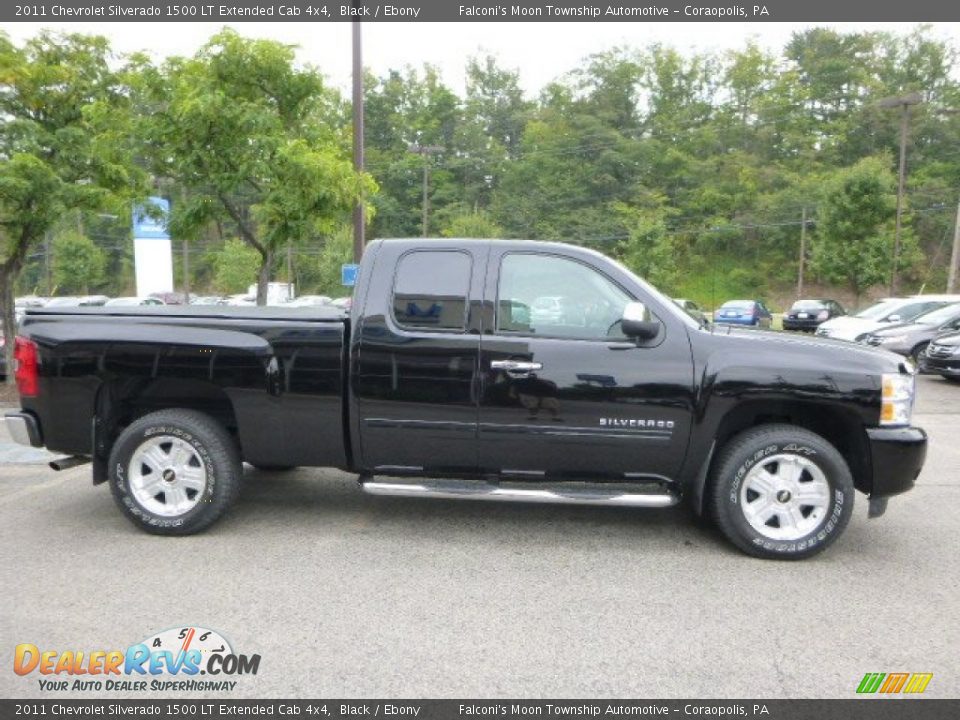 2011 Chevrolet Silverado 1500 LT Extended Cab 4x4 Black / Ebony Photo #6