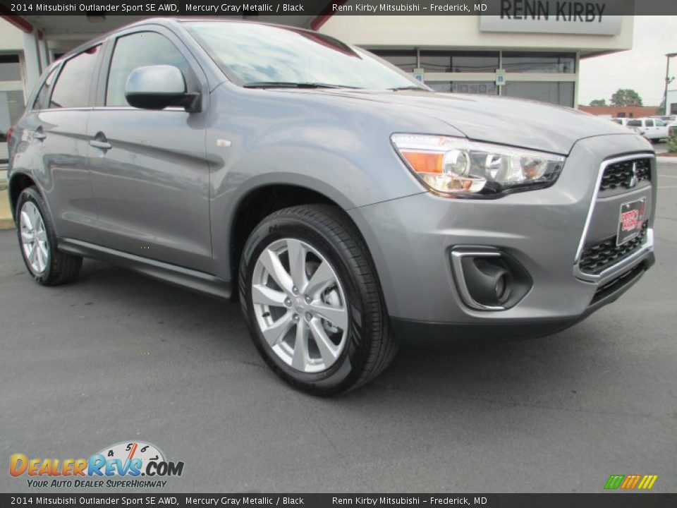 2014 Mitsubishi Outlander Sport SE AWD Mercury Gray Metallic / Black Photo #1