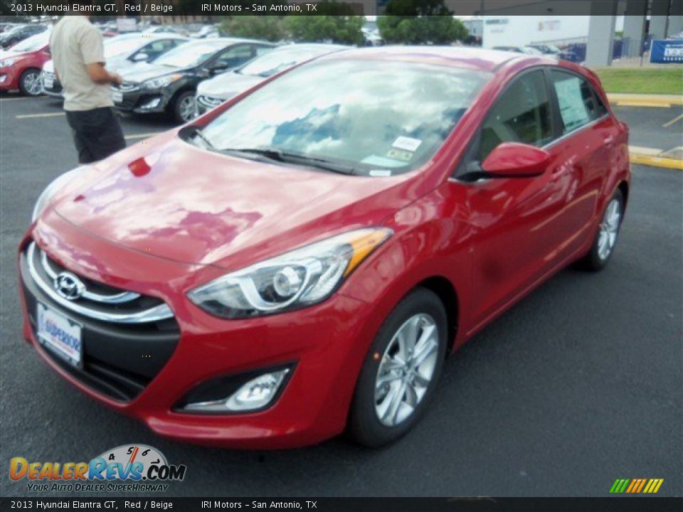 2013 Hyundai Elantra GT Red / Beige Photo #1