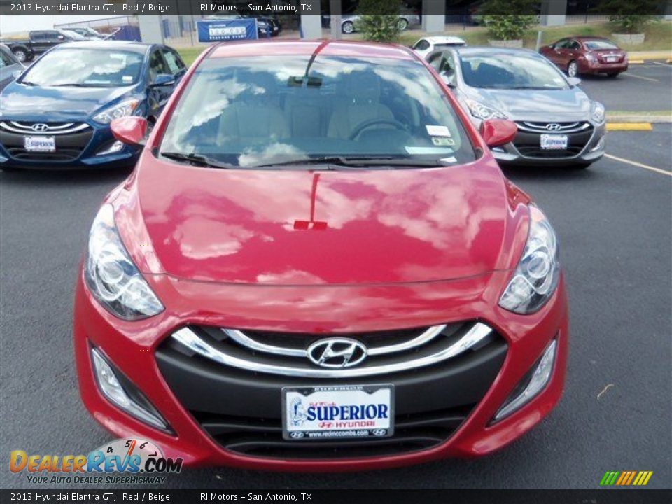 2013 Hyundai Elantra GT Red / Beige Photo #2