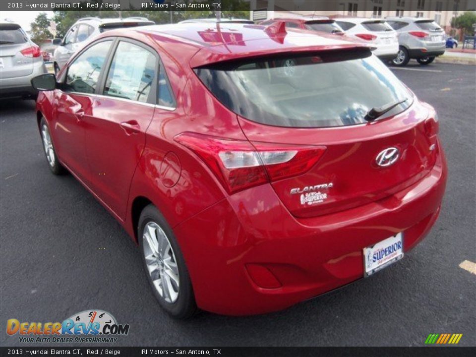 2013 Hyundai Elantra GT Red / Beige Photo #4