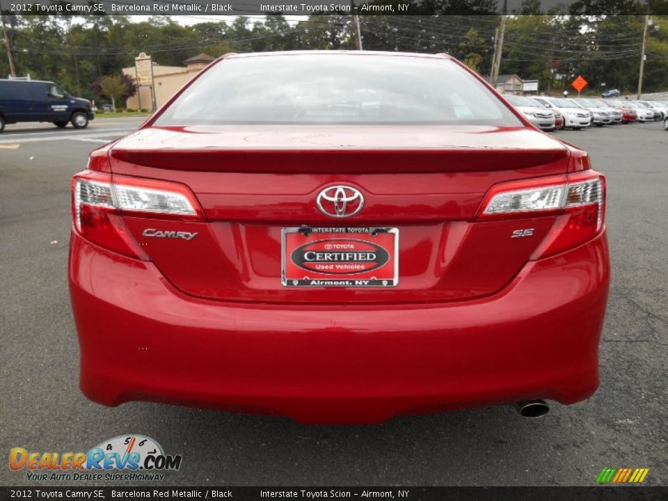 2012 Toyota Camry SE Barcelona Red Metallic / Black Photo #5