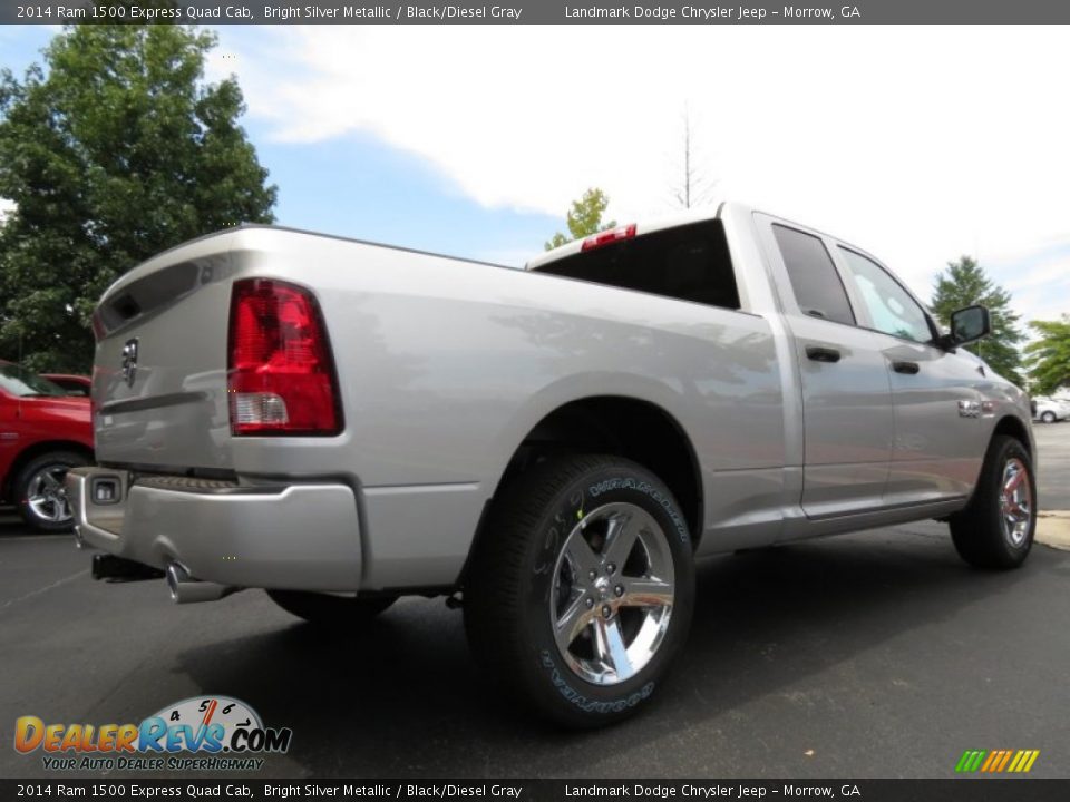 Bright Silver Metallic 2014 Ram 1500 Express Quad Cab Photo #3