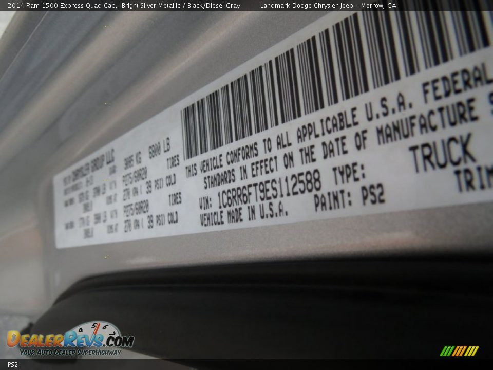 Ram Color Code PS2 Bright Silver Metallic