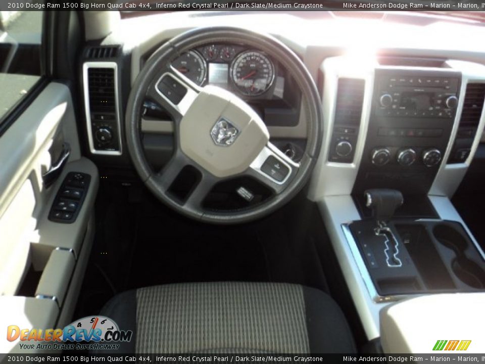 2010 Dodge Ram 1500 Big Horn Quad Cab 4x4 Inferno Red Crystal Pearl / Dark Slate/Medium Graystone Photo #4