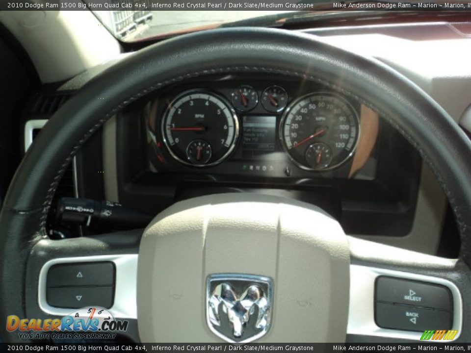 2010 Dodge Ram 1500 Big Horn Quad Cab 4x4 Inferno Red Crystal Pearl / Dark Slate/Medium Graystone Photo #7