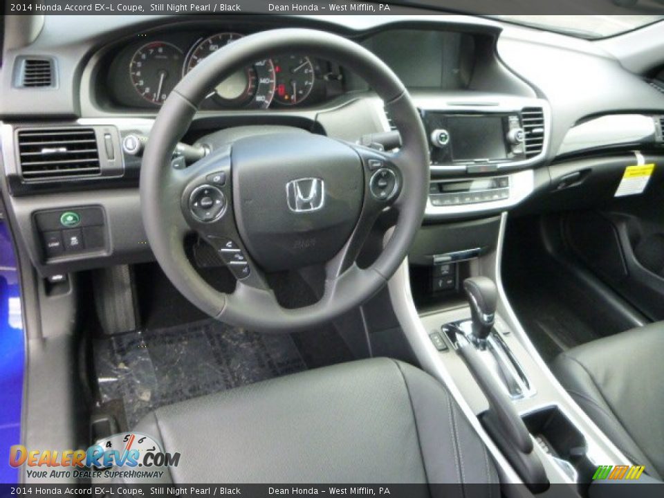 Black Interior - 2014 Honda Accord EX-L Coupe Photo #12